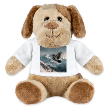 Raven above the snowy peaks Alpine crow - MiniFeet® Dog Helge - white - Front