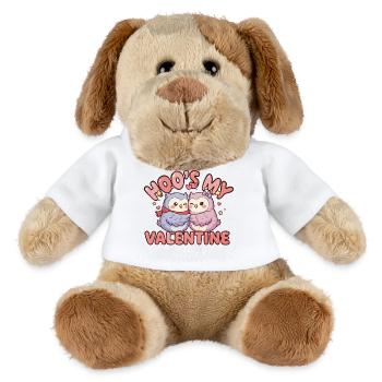 Hoo's My Valentine Cuddly Owls - MiniFeet® Dog Helge - white - Front