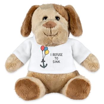 I Refuse to Sink – Maritime Statement Positive - MiniFeet® Dog Helge - white - Front