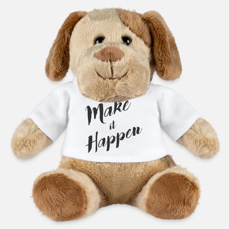 make_it_happen - Chien en peluche Helge MiniFeet® - blanc