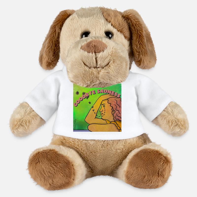Goodbye sadness - Chien en peluche Helge MiniFeet® - blanc