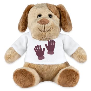 Mauve-Minimalistenhandschuh-Druck - MiniFeet® Hund Helge - Weiß - Vorne
