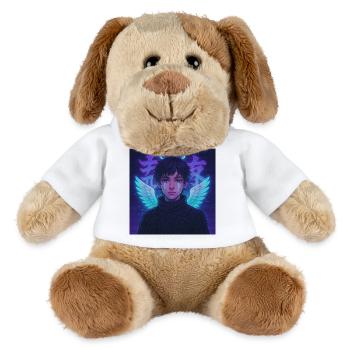 Cyberpunk Angel E-Boy Y2K Synthwave Art - MiniFeet® Dog Helge - white - Front