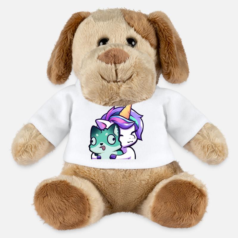Lya Licorne Câlin - Chien en peluche Helge MiniFeet® - blanc