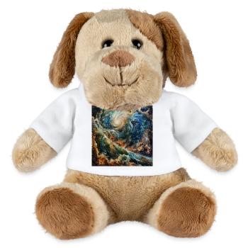 Kosmischer Wirbelgalaxie - MiniFeet® Hund Helge - Weiß - Vorne