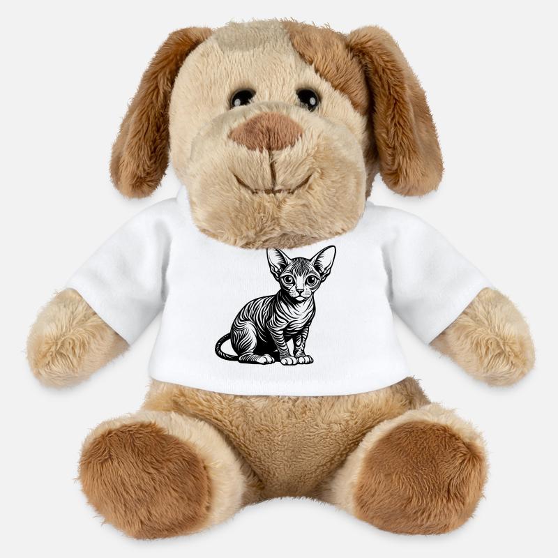 Sphynx-Katze - MiniFeet® Hund Helge - Weiß