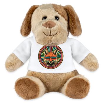 Renard rétro avec lunettes de soleil - Chien en peluche Helge MiniFeet® - blanc - Devant