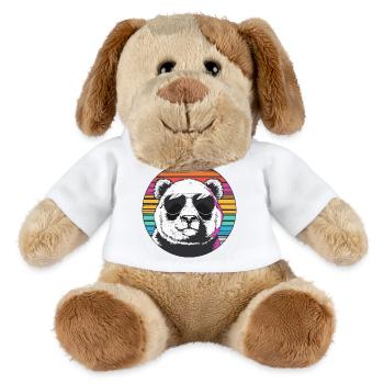 Lunettes de soleil rétro Panda - Chien en peluche Helge MiniFeet® - blanc - Devant