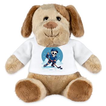 Skelett Eishockeyspieler Nummer 99 Wintersport - MiniFeet® Hund Helge - Weiß - Vorne