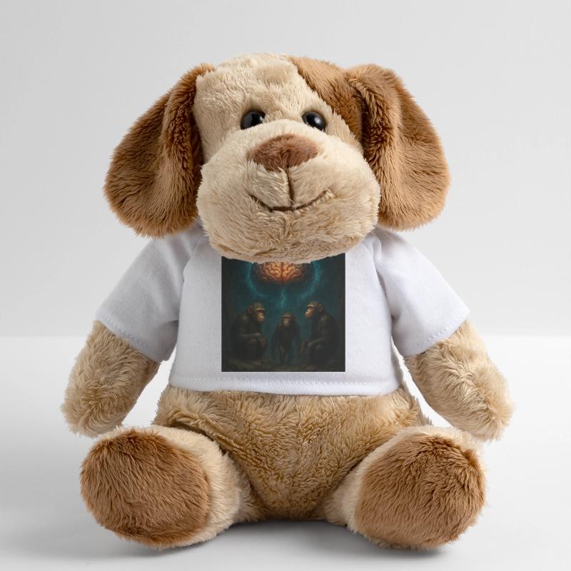 Brainlight : Trois singes dans un rêve Chien en peluche Helge MiniFeet®