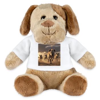 Hyenas Group Savannah Wildlife - MiniFeet® Dog Helge - white - Front