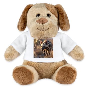 Striped Hyena Desert Wildlife Nature Design - MiniFeet® Dog Helge - white - Front