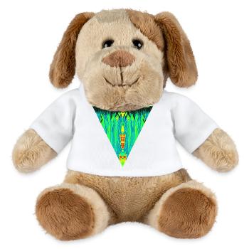 Totem Numérique, Gardien Néon, Bête de Symétrie - Chien en peluche Helge MiniFeet® - blanc - Devant
