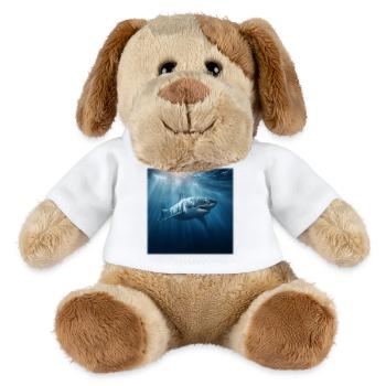 Weißer Hai im Sonnenlicht Design Ozean - MiniFeet® Hund Helge - Weiß - Vorne