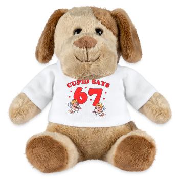Cupid Says 67 – loving Cupid design - MiniFeet® Dog Helge - white - Front