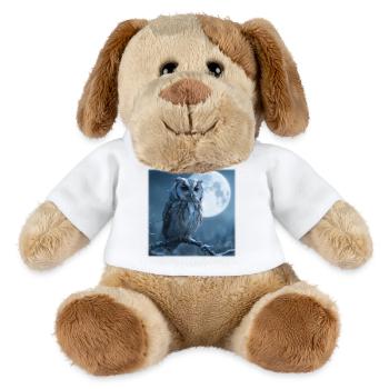 Snow Owl Full Moon Magical Winter Night - MiniFeet® Dog Helge - white - Front