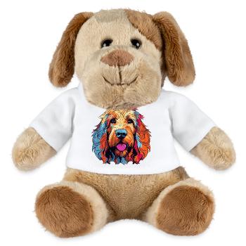 Colorful Dog Portrait - MiniFeet® Dog Helge - white - Front