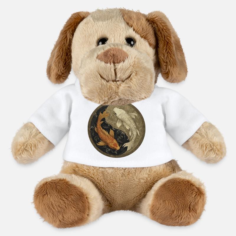 Koi Yin-Yang Medaillon - MiniFeet® Hund Helge - Weiß
