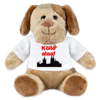 ÖLLE ALAF ! 🃏COLOGNE JECK, CARNAVAL, SESSION, KÖLSCH - Chien en peluche Helge MiniFeet® - blanc - Devant