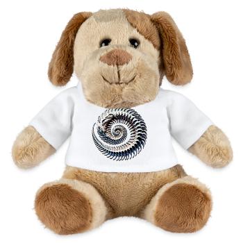 Fantasy Fossil Spiral Bony Fish Metamorphosis - MiniFeet® Dog Helge - white - Front