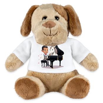 Pianist und Einhorn im Rampenlicht - MiniFeet® Hund Helge - Weiß - Vorne