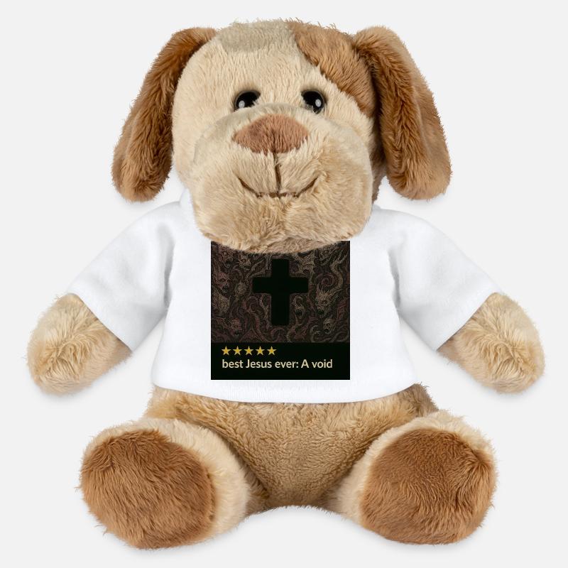 Kreuz im dunklen Nichts - MiniFeet® Hund Helge - Weiß