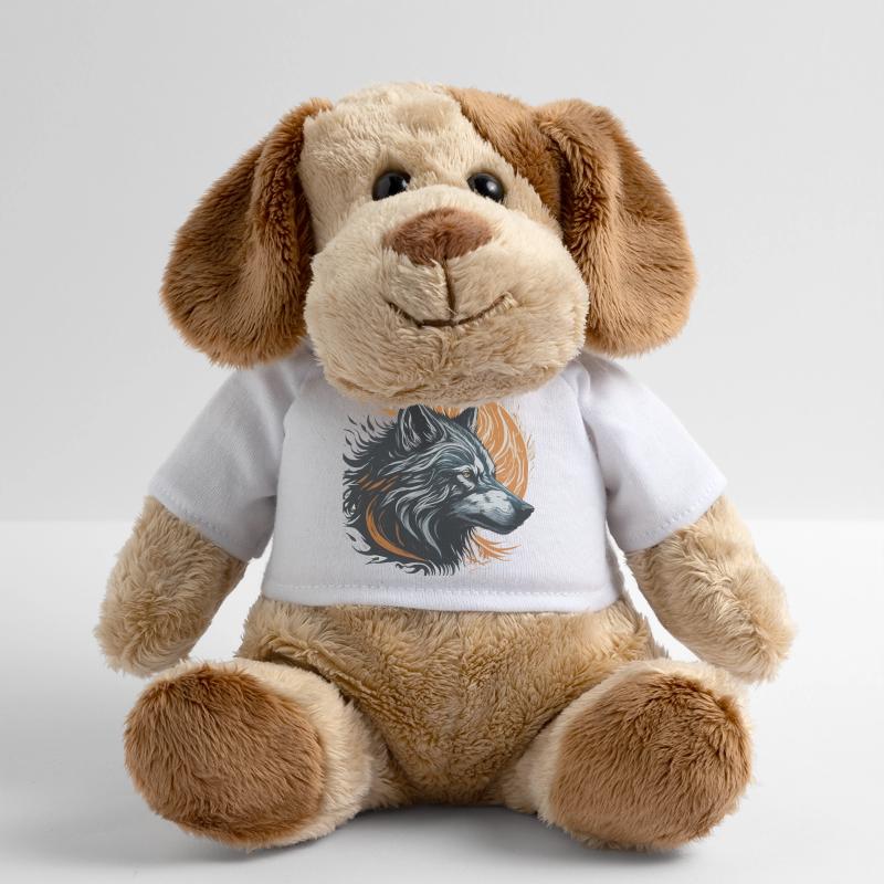 Loup noir sous lune dorée Chien en peluche Helge MiniFeet®