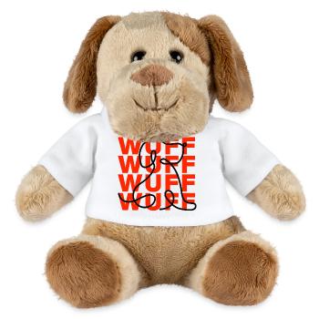 ICH SPRECHE FLIEßEND WUFF – DOG LOVER! - MiniFeet® Hund Helge - Weiß - Vorne