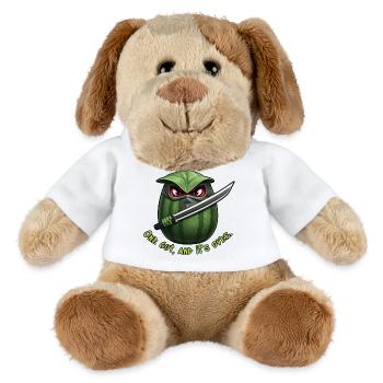 Wassermelone Ninja: Ein Schnitt Ende - MiniFeet® Hund Helge - Weiß - Vorne