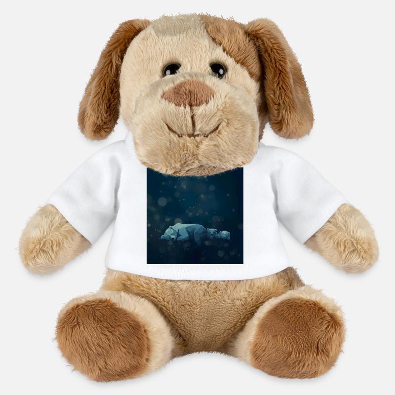 Blue Night Geometrische Eisbären - MiniFeet® Hund Helge - Weiß