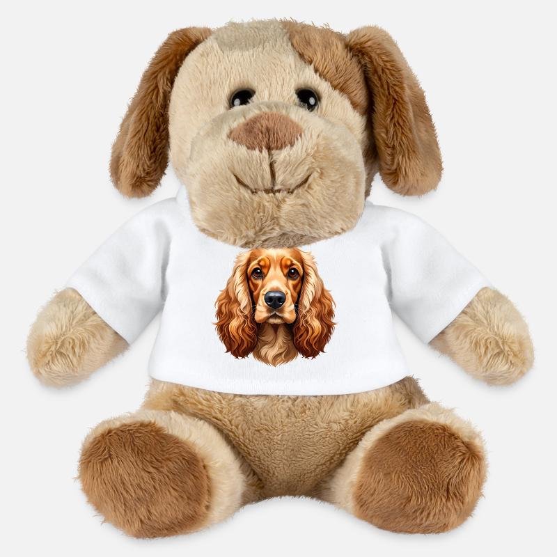 Cocker Spaniel - Chien en peluche Helge MiniFeet® - blanc