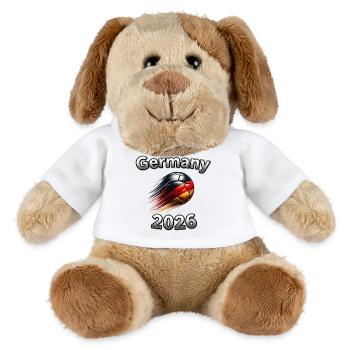 Deutschland 2026 Fußball Logo - MiniFeet® Hund Helge - Weiß - Vorne