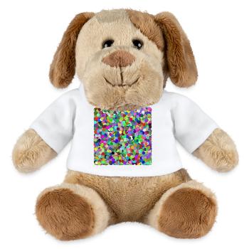 Colorful confetti circles - MiniFeet® Dog Helge - white - Front