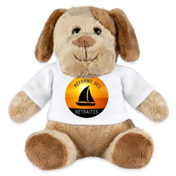 Reforme_des_retraites - Chien en peluche Helge MiniFeet® - blanc - Devant