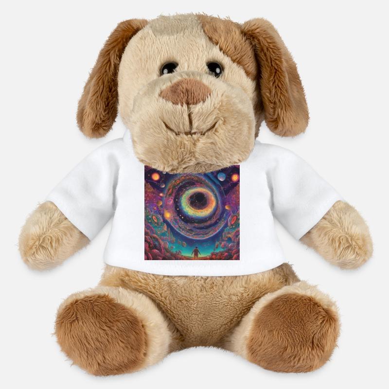 Kosmischer Augenvortex - MiniFeet® Hund Helge - Weiß