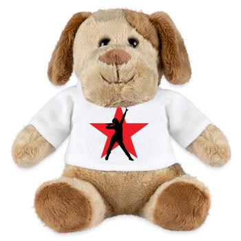 Singer - Singer - Song - Singing - MiniFeet® Dog Helge - white - Front