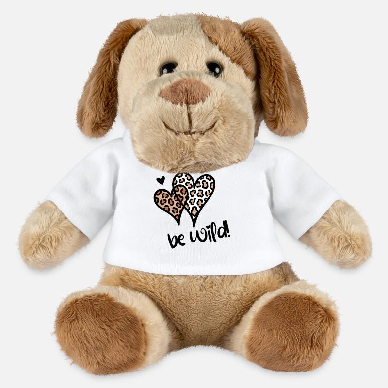 Be Wild Leopard Hearts - MiniFeet® Dog Helge - white