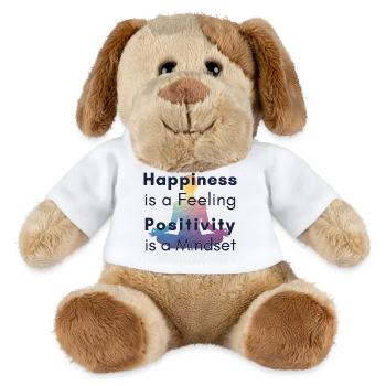 Happiness is a Feeling Positivity is a Mindset - MiniFeet® Hund Helge - Weiß - Vorne