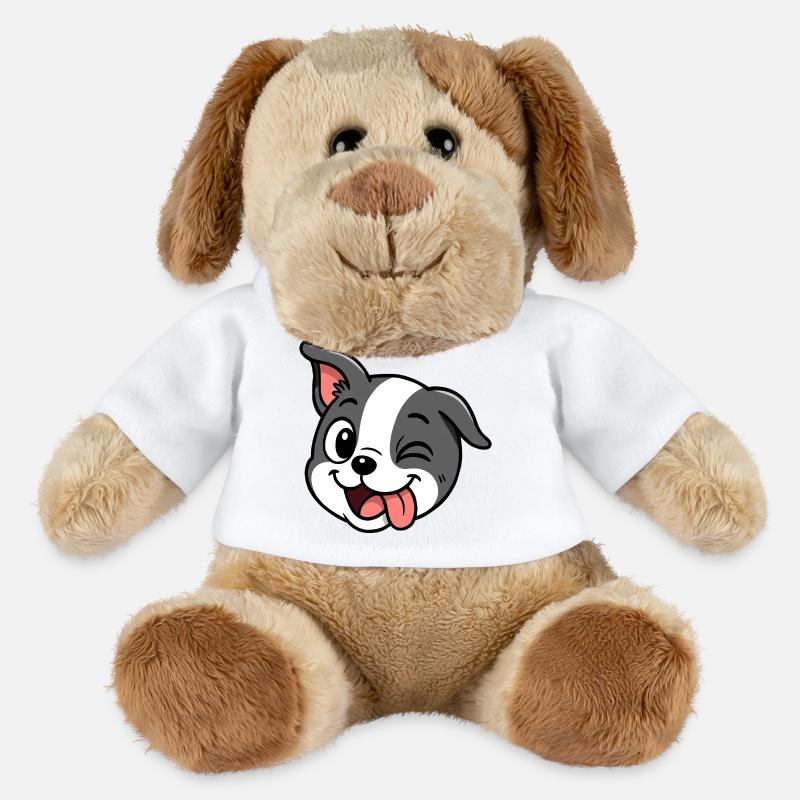 Boston - Espiègle - Chien en peluche Helge MiniFeet® - blanc