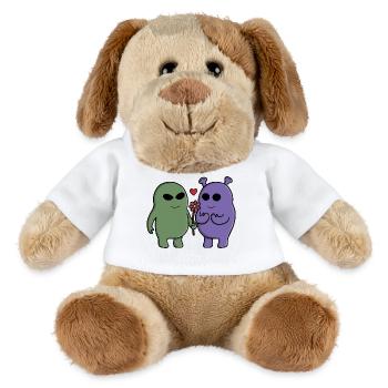 Couple extraterrestre intergalactique mignon - Chien en peluche Helge MiniFeet® - blanc - Devant