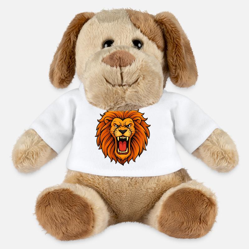 Löwenkopf Brüllendes Design - MiniFeet® Hund Helge - Weiß