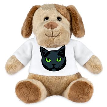 Graue Katze / Kater "Britisch Kurzhaar" - MiniFeet® Hund Helge - Weiß - Vorne