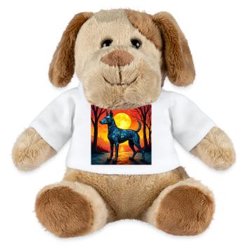 Moonlit Night Polygon Wolf - MiniFeet® Dog Helge - white - Front