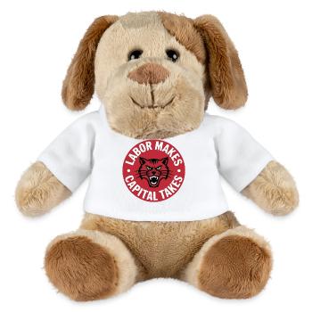 Arbeit schafft, Kapital nimmt – Sozialismus-Logo-Abzeichen - MiniFeet® Hund Helge - Weiß - Vorne