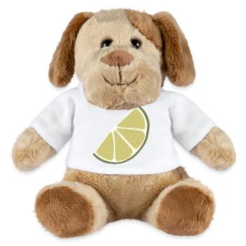 Lime Slice Minimalist Lime - MiniFeet® Dog Helge - white - Front