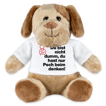 YOU'RE NOT STUPID, YOU'RE JUST UNLUCKY IN THINKING! - MiniFeet® Dog Helge - white - Front