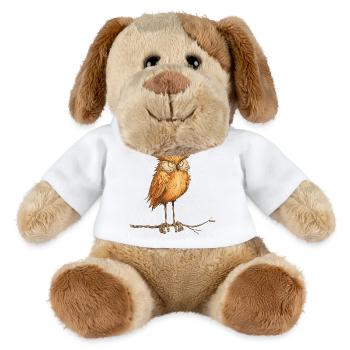 Hibou mystérieux - Chien en peluche Helge MiniFeet® - blanc - Devant