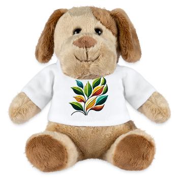 Bunte Blattensymphonie - MiniFeet® Hund Helge - Weiß - Vorne