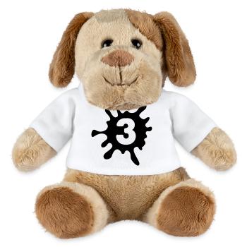 3 Klecks - MiniFeet® Hund Helge - Weiß - Vorne