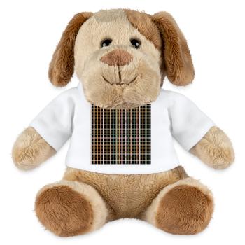 Raster Karo Muster - MiniFeet® Hund Helge - Weiß - Vorne